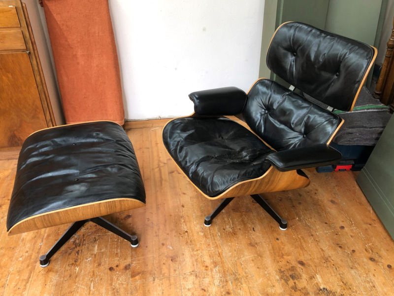 Lounge Chair von Charles und Ray Eames nach der Restaurierung